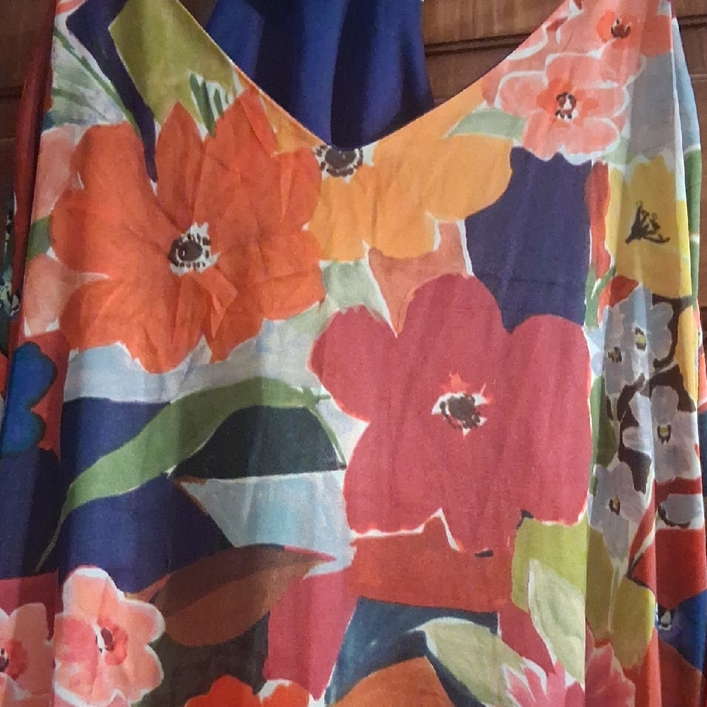 Colorful Floral V-Neck Dress  Never Been Worn. Beautiful Dress.Size XS- Small